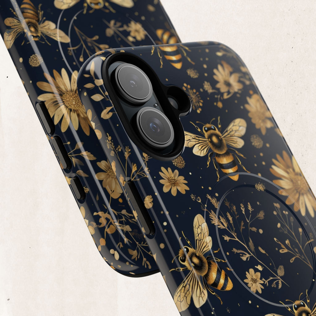 Gold Bees & Daisies Magnetic Tough Case