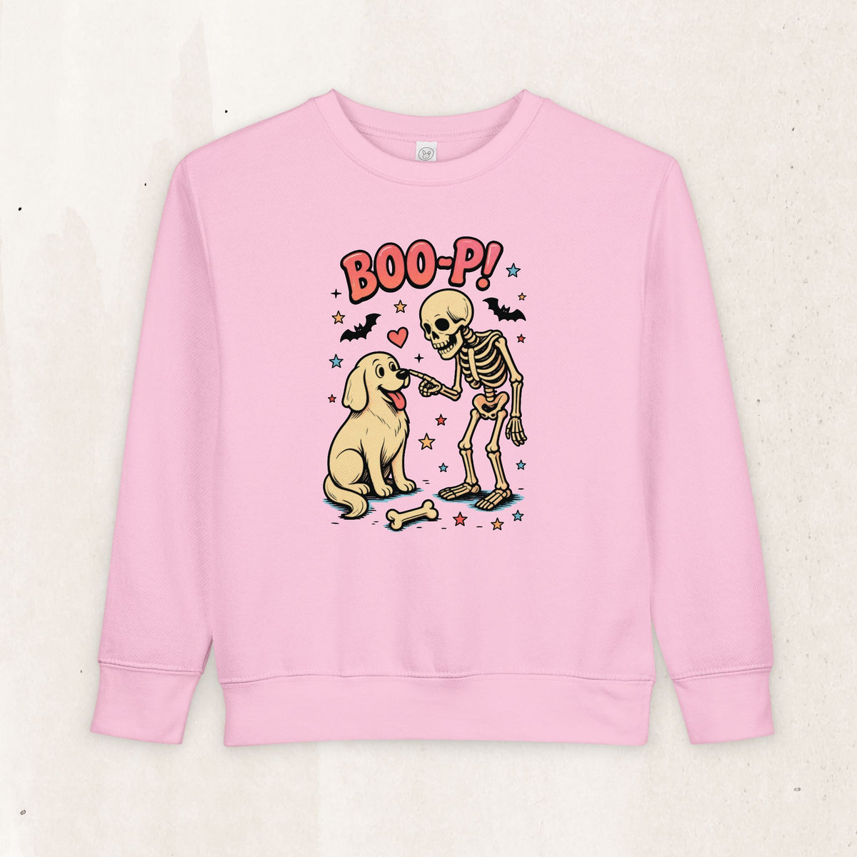 Skeleton & Puppy “BOO-P!” Toddler Sweatshirt