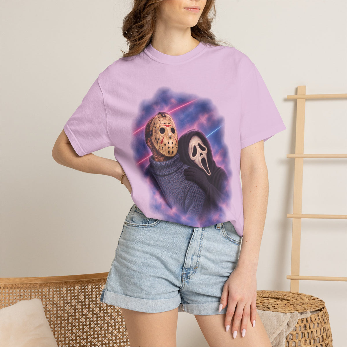 Jason Vorhees & Ghostface 80's Portrait Tee