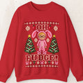 Oh Fudge A Christmas Story Sweatshirt – Fair Isle Bunny Crew – Red