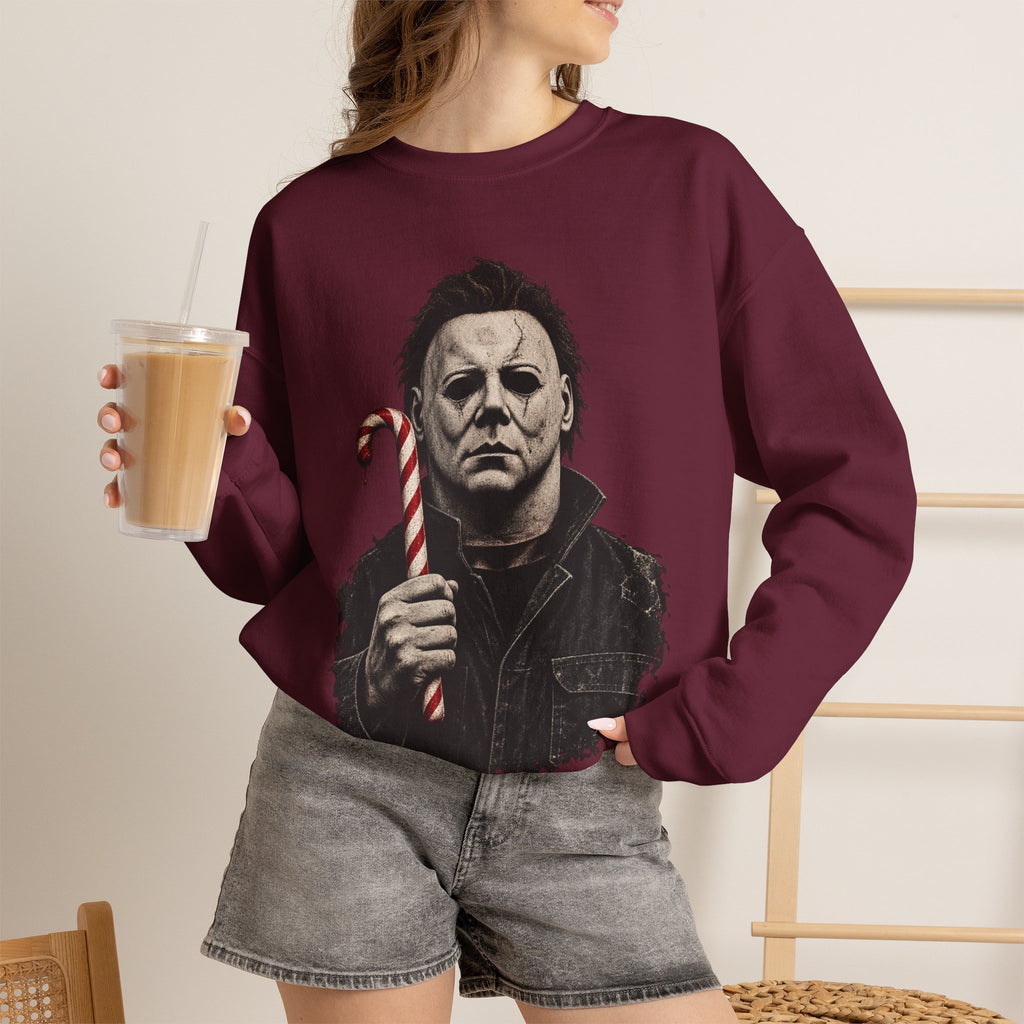 Michael Myers Candycane Crewneck Sweatshirt