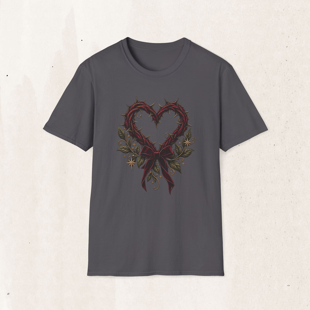 Thorn Heart Graphic Tee – Gothic Floral
