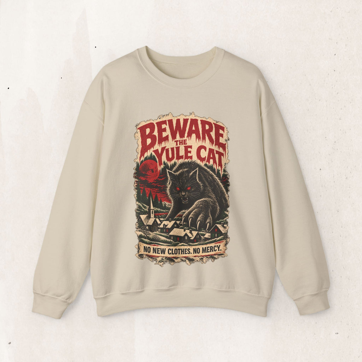Beware the Yule Cat Horror Poster sweatshirt