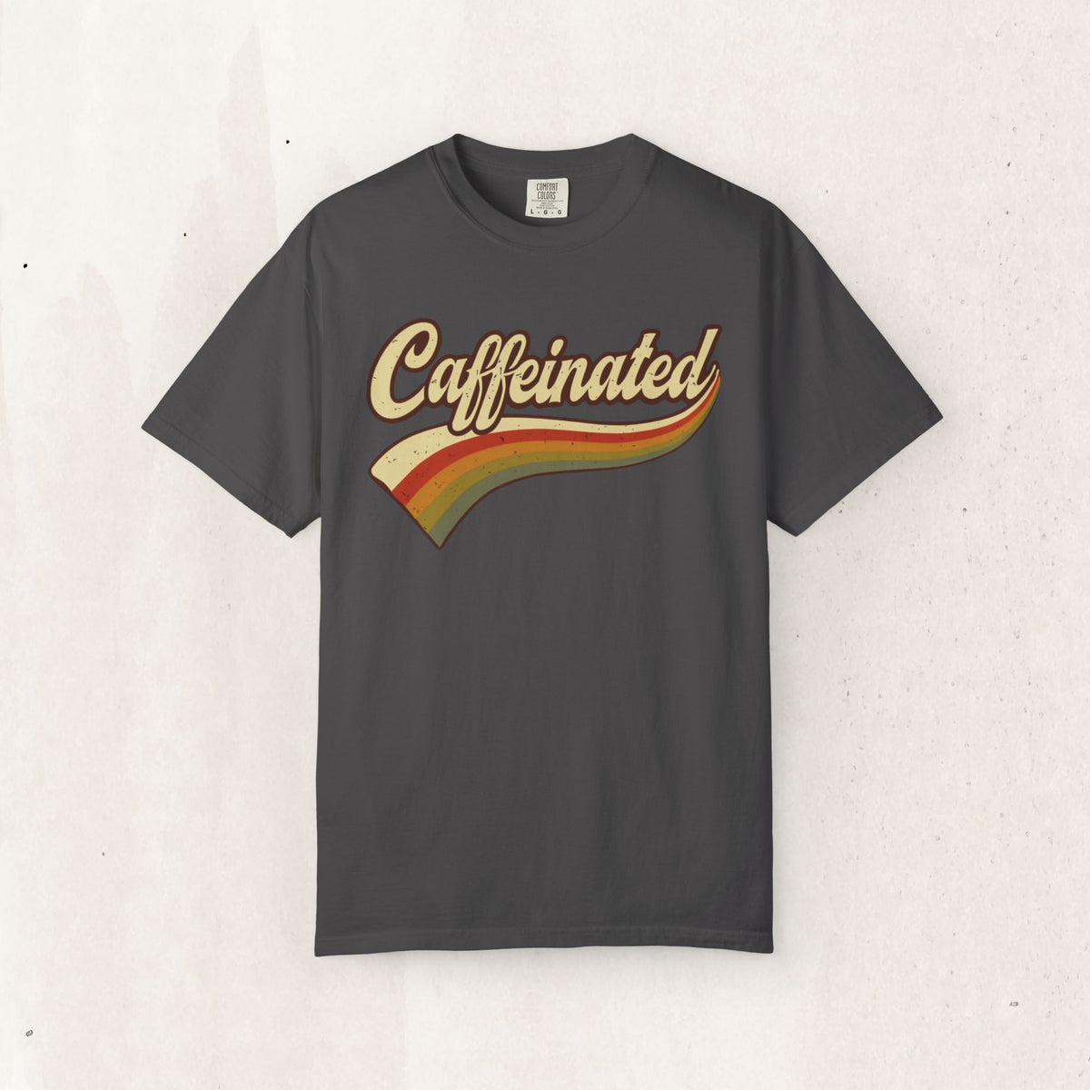 Caffeinated Retro Stripe Tee
