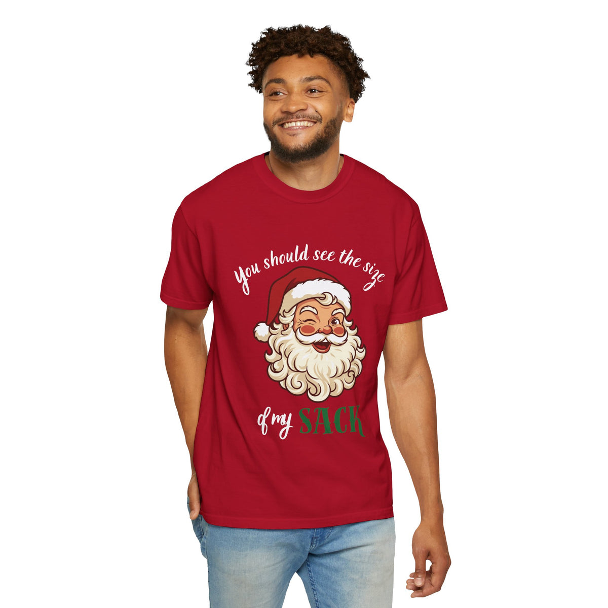 Santa 'You Should See the Size of My Sack' Christmas Tee Printify