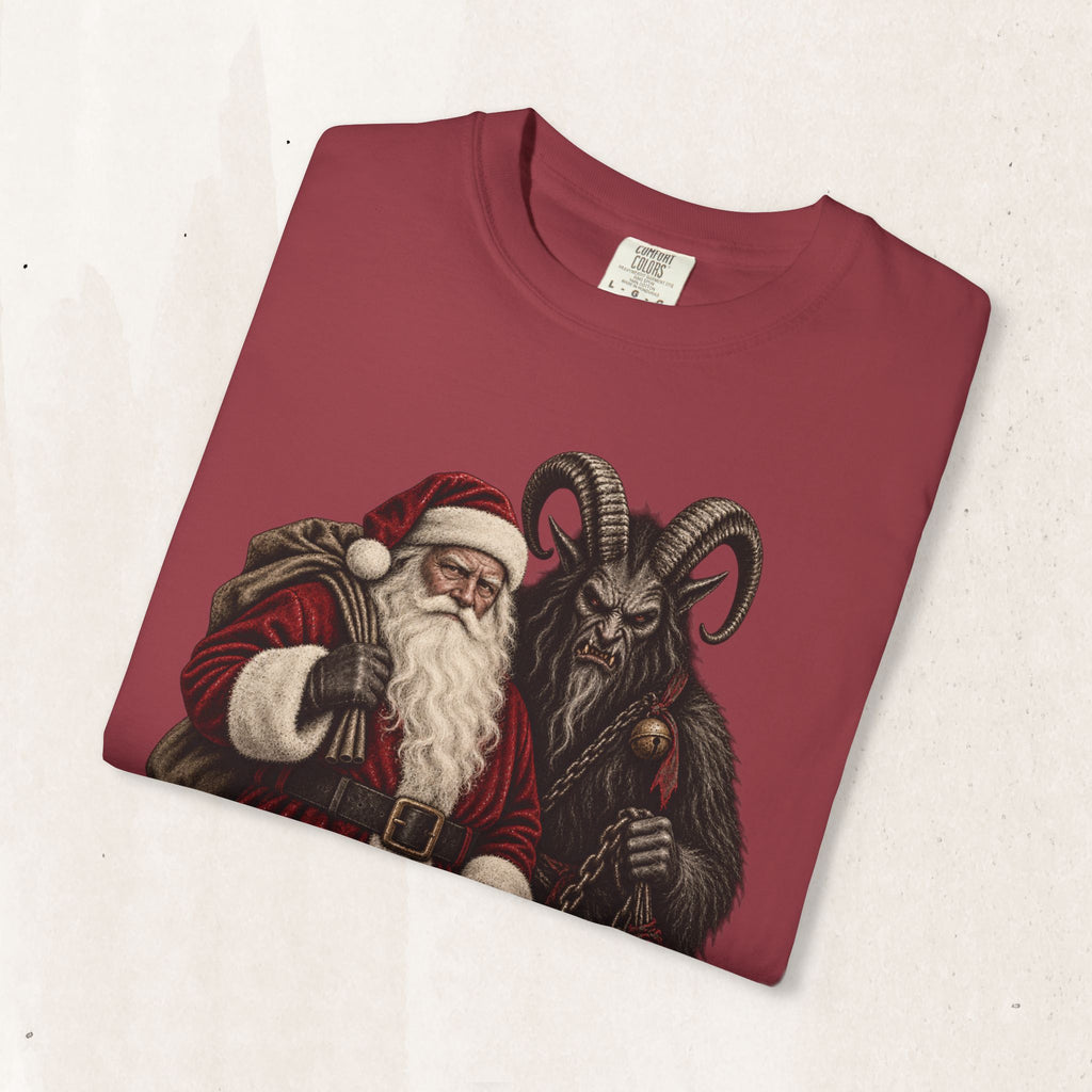 Santa & Krampus Christmas Graphic Tee