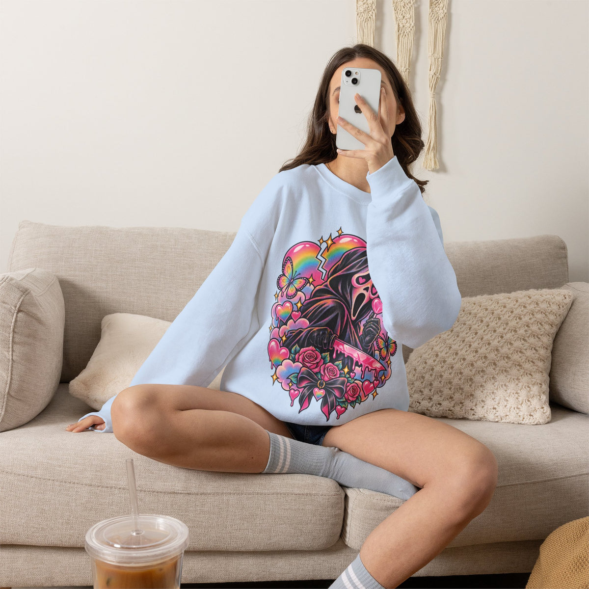 Ghostface Rainbow Crewneck Sweatshirt