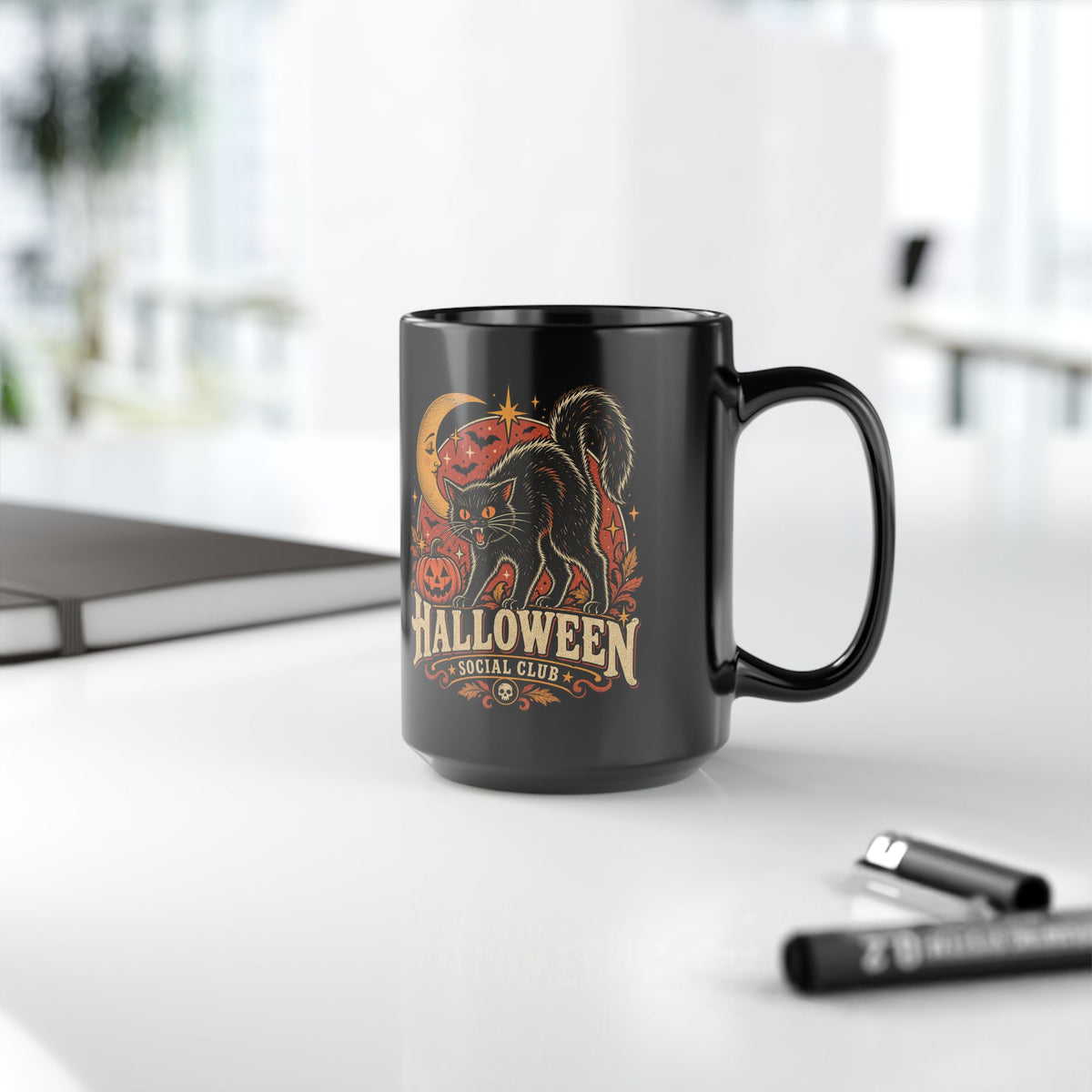 Halloween Social Club Black Mug