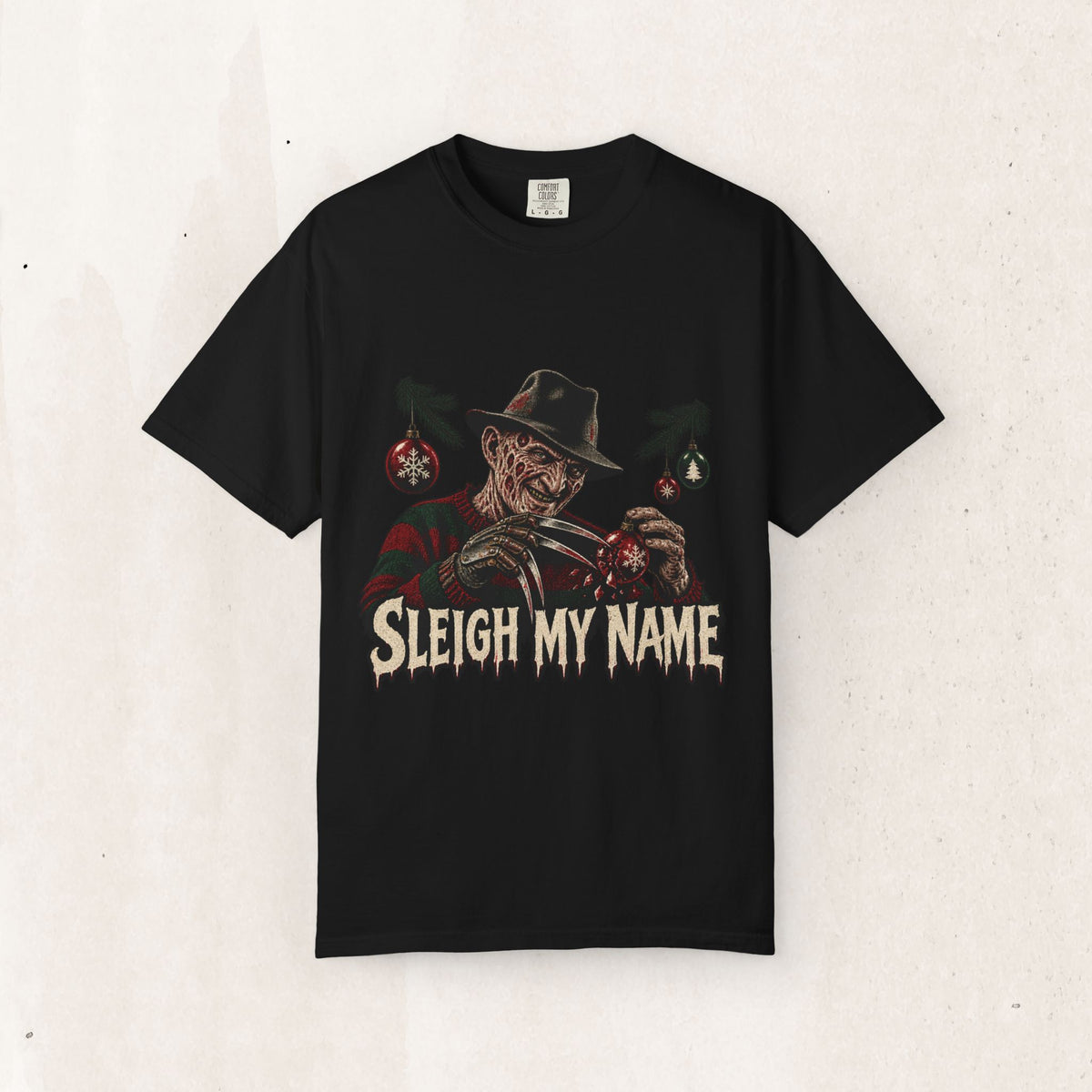 Freddy Krueger "Sleigh My Name" Christmas Tee