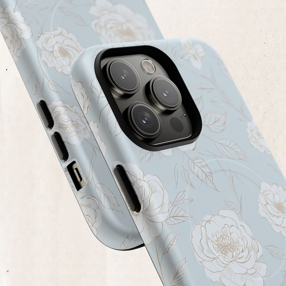 Blue Floral Tough Magnetic Phone Case