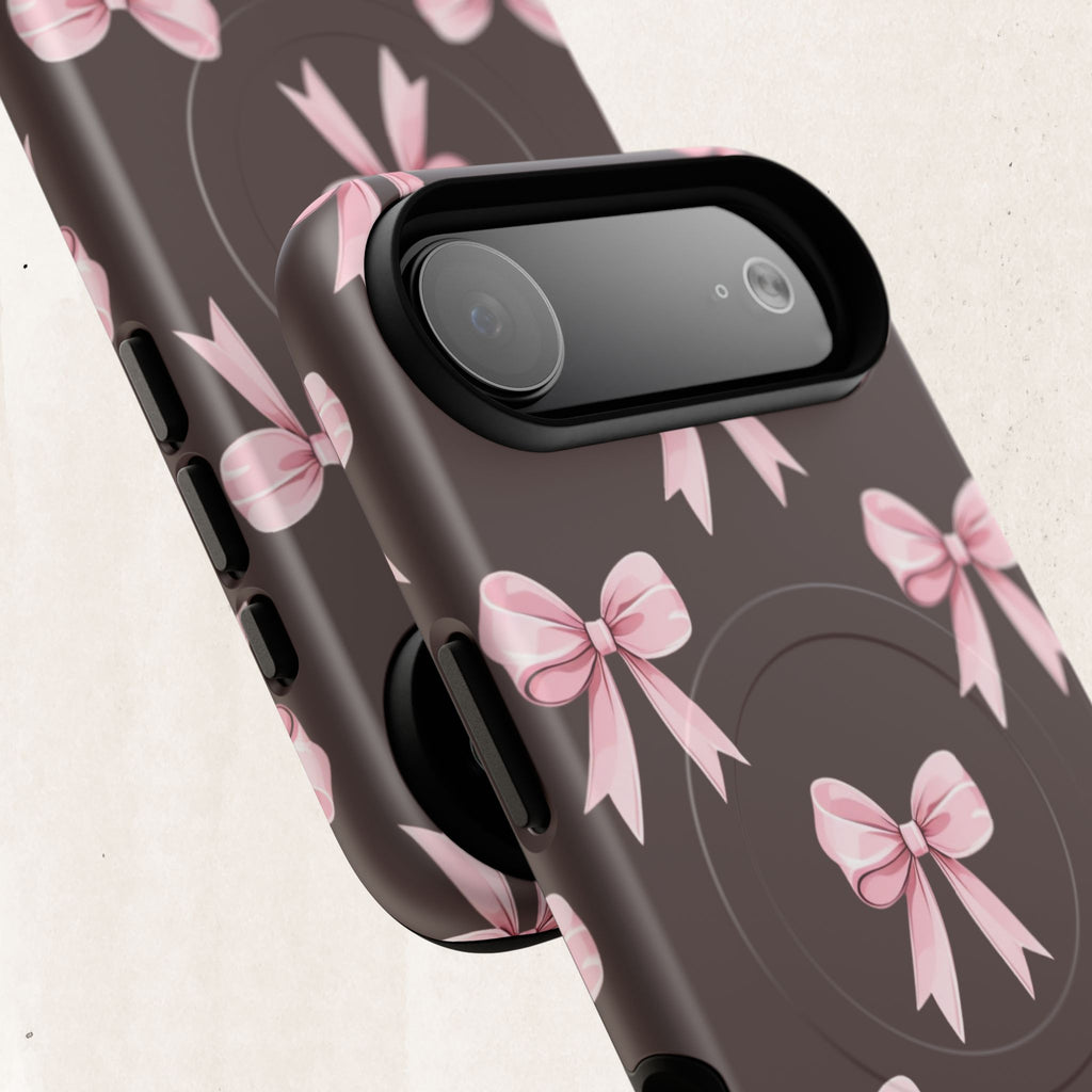 Pink Ribbon Bow Tough Magnetic Phone Case
