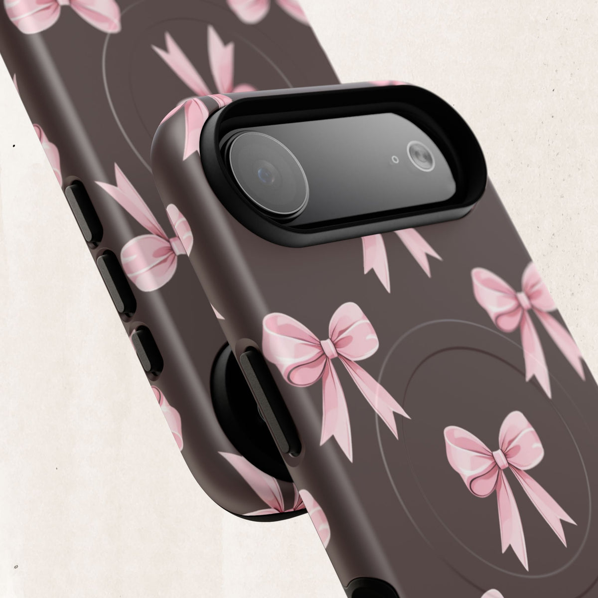 Pink Ribbon Bow Tough Magnetic Phone Case