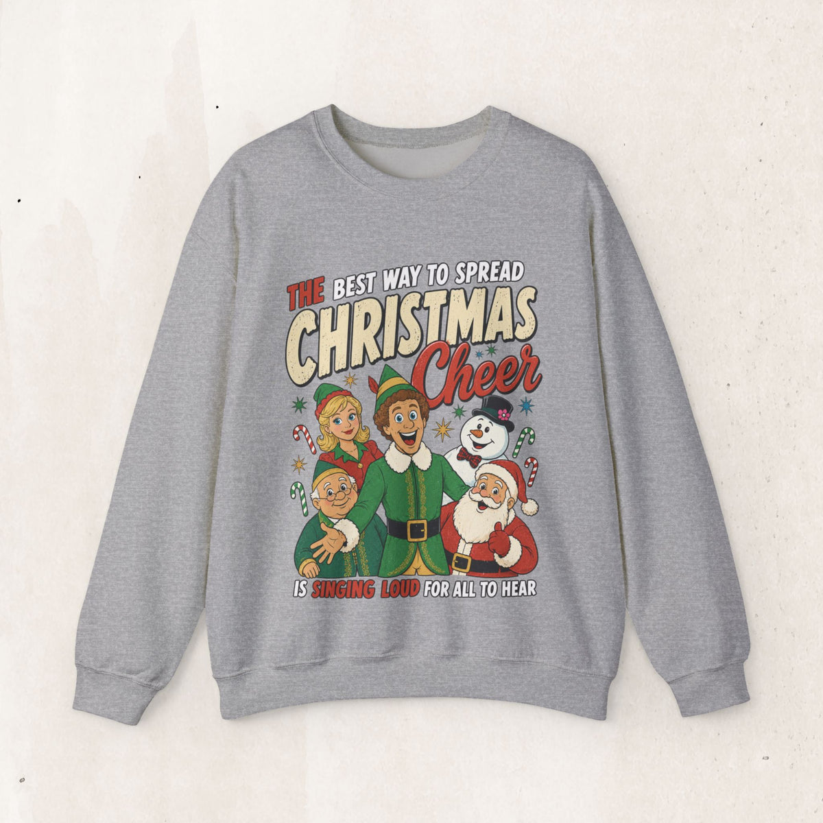 Elf "The Best Way to Spread Christmas Cheer" Christmas Crewneck Sweatshirt