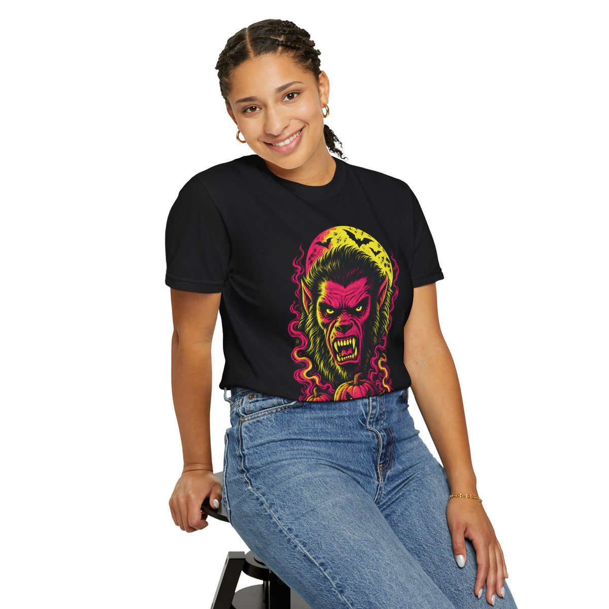 Neon Werewolf Halloween Tee