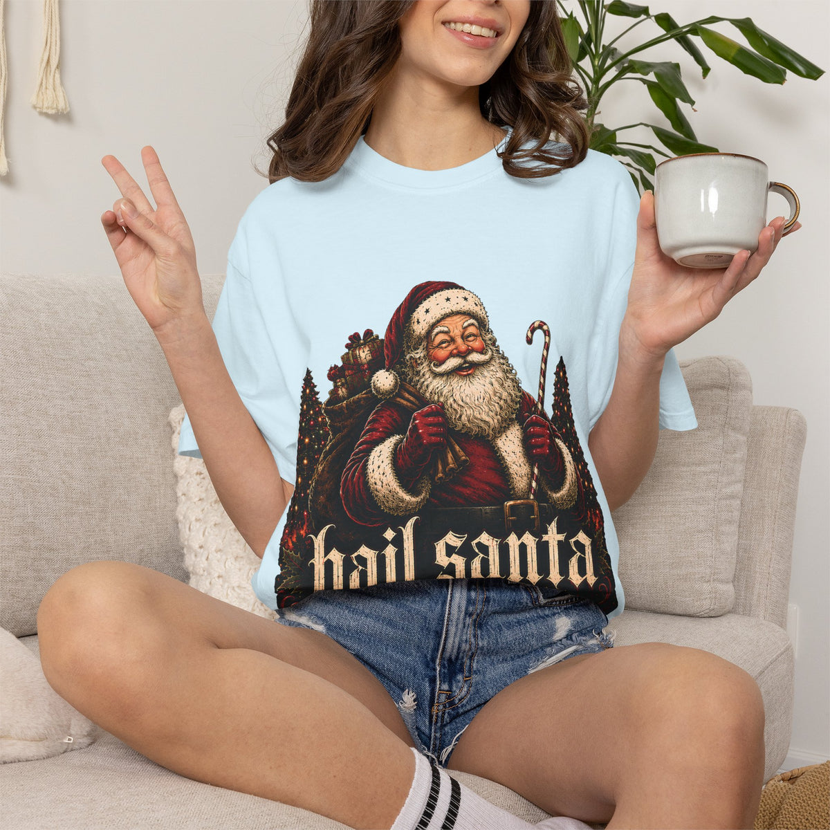 Hail Santa Vintage Graphic Tee