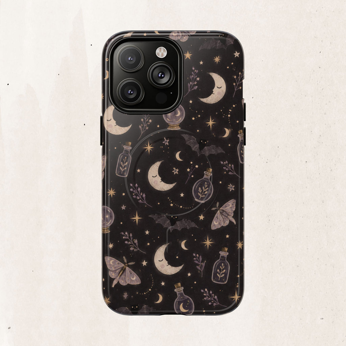 Moon & Moth Magnetic Phone Case — Celestial Protective Tough Case