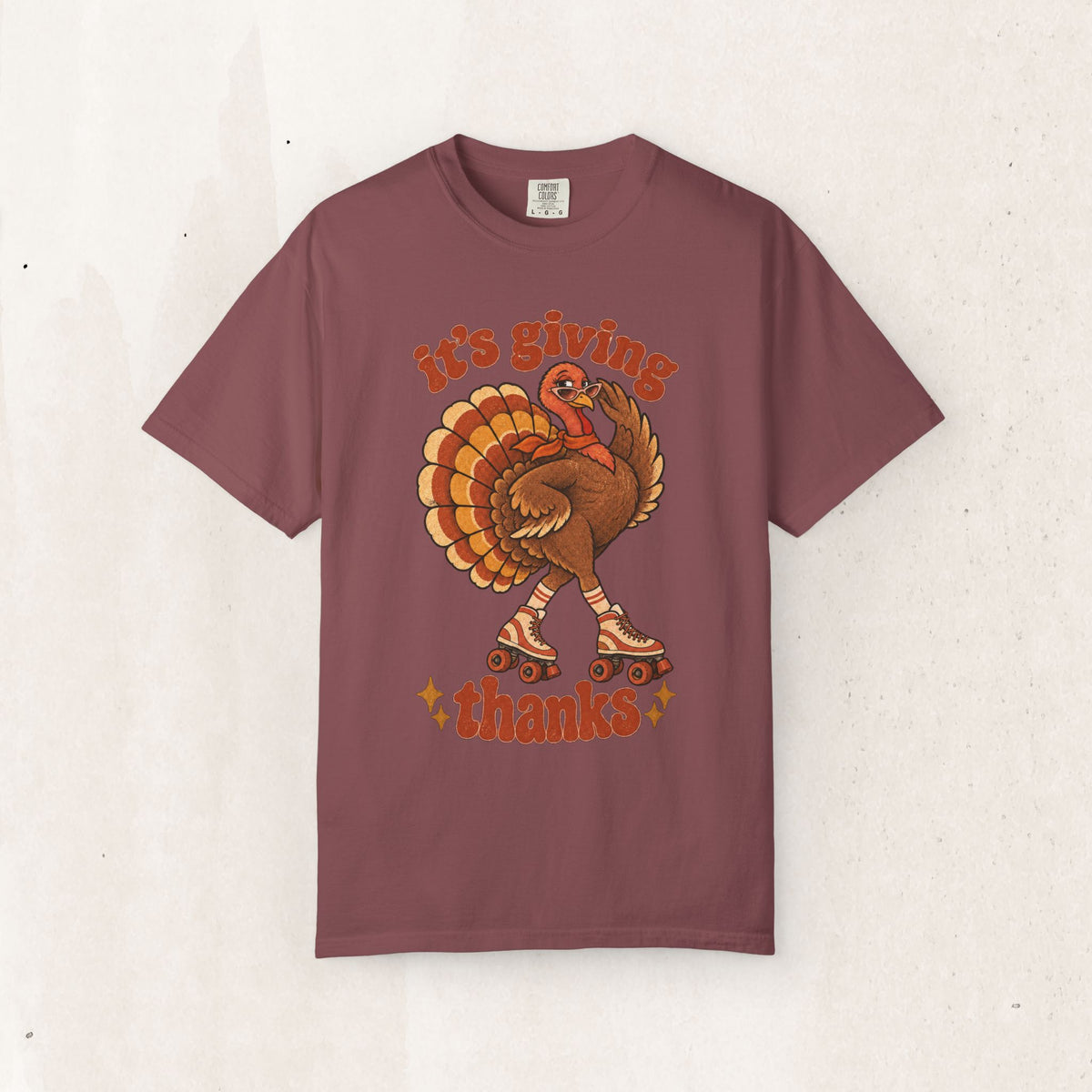 Thanksgiving Roller Turkey "It's Giving Thanks" Tee
