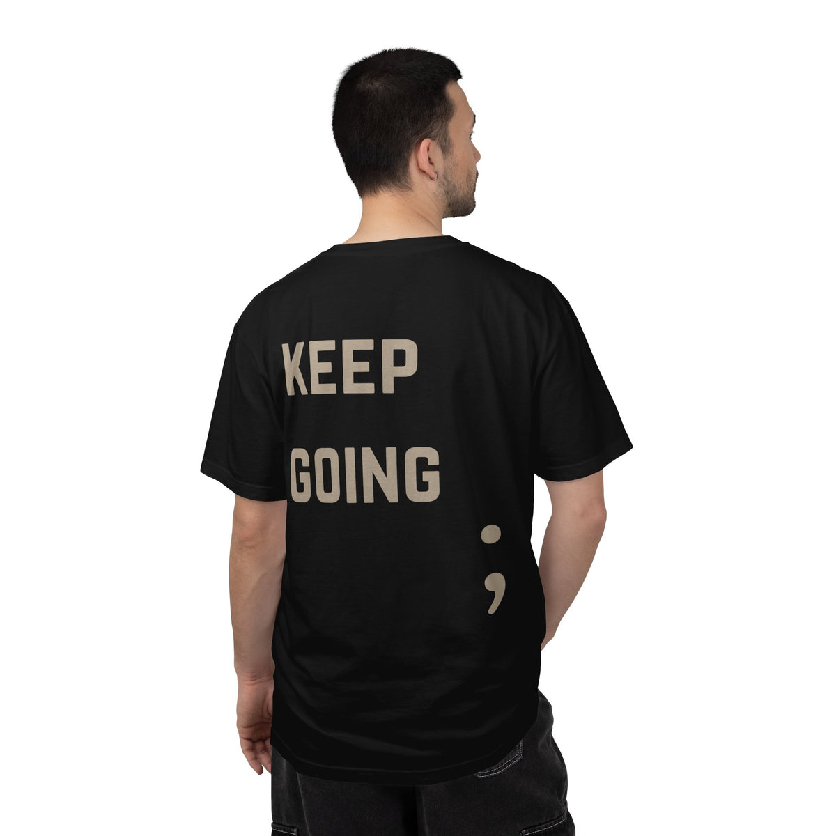 Keep Going Semicolon T-Shirt | Suicide Awareness Back Print Tee