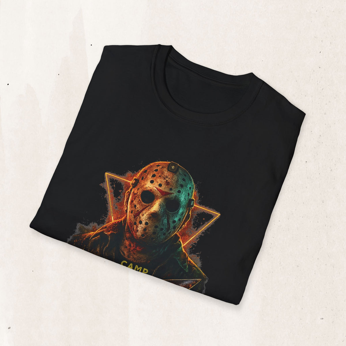 Jason Mask Horror T-Shirt — Camp Crystal Lake Graphic Tee