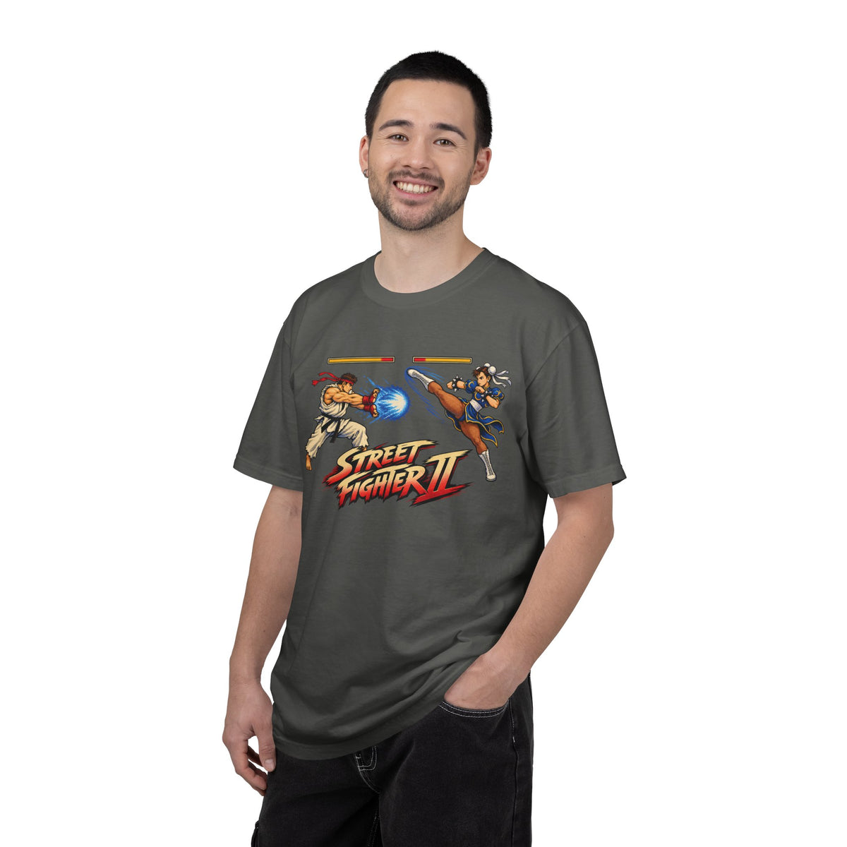 Street Fighter II Ryu vs Chun-Li Graphic Tee
