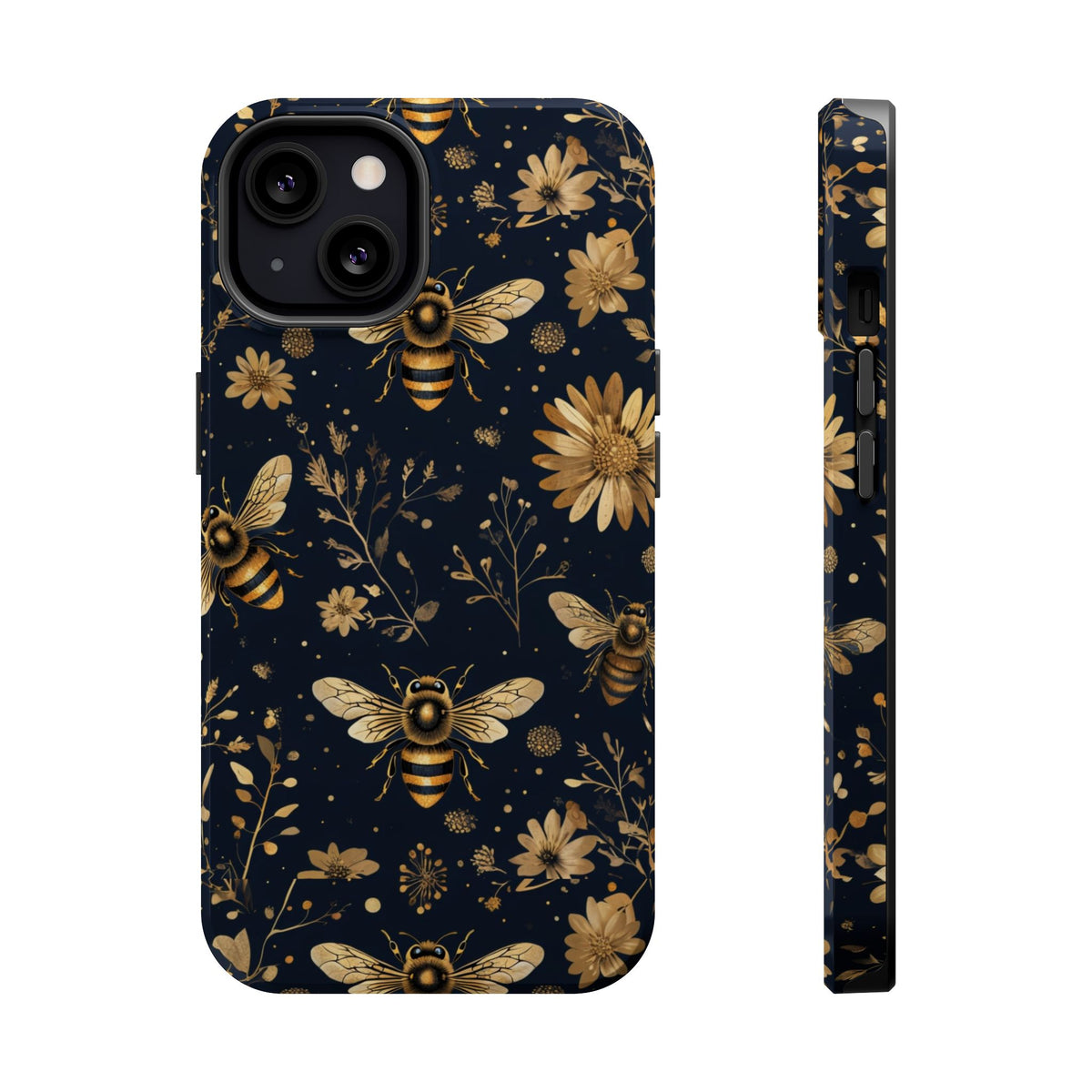 Gold Bees & Daisies Magnetic Tough Case, alternate view