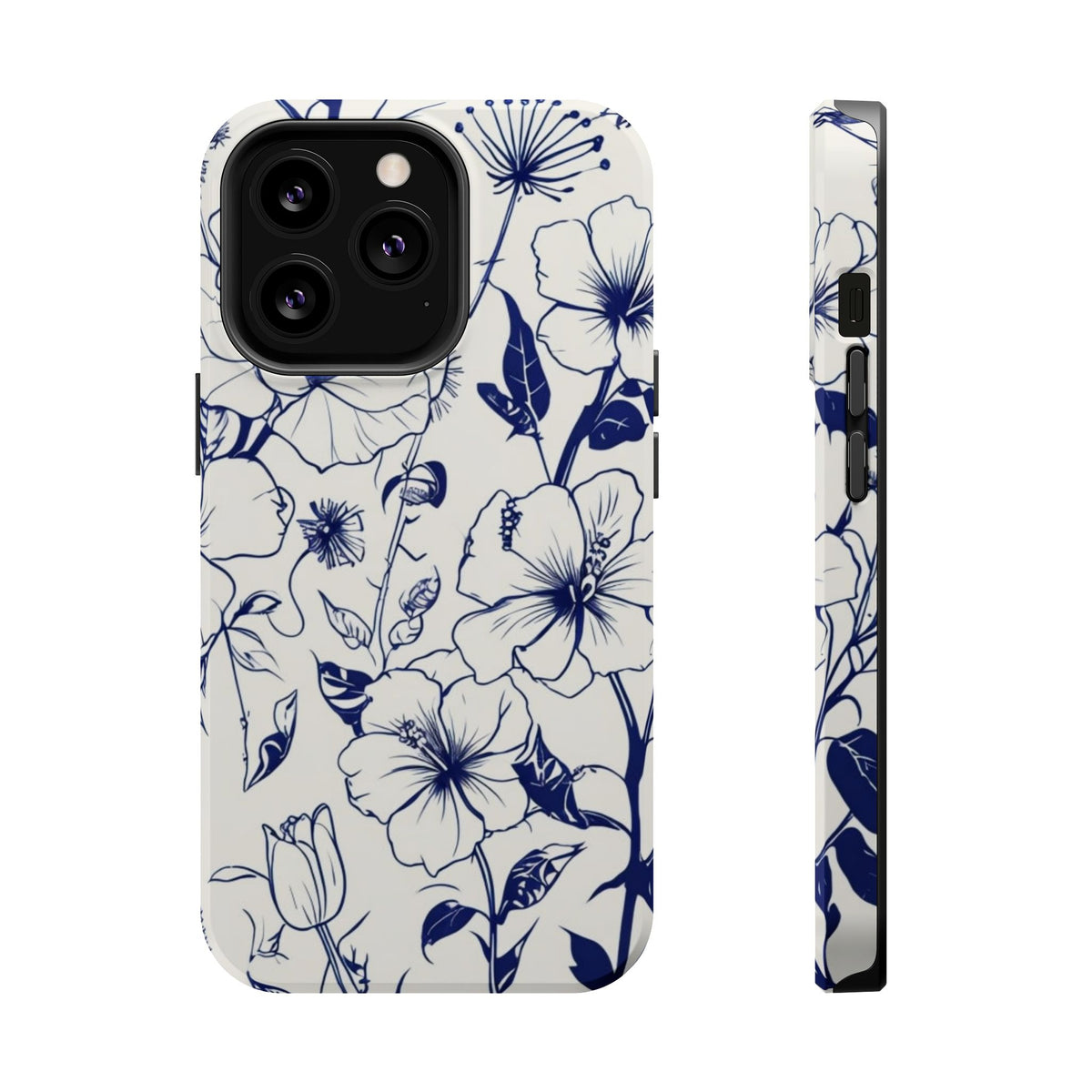 Floral Sketch Magnetic Phone Case, alternate view