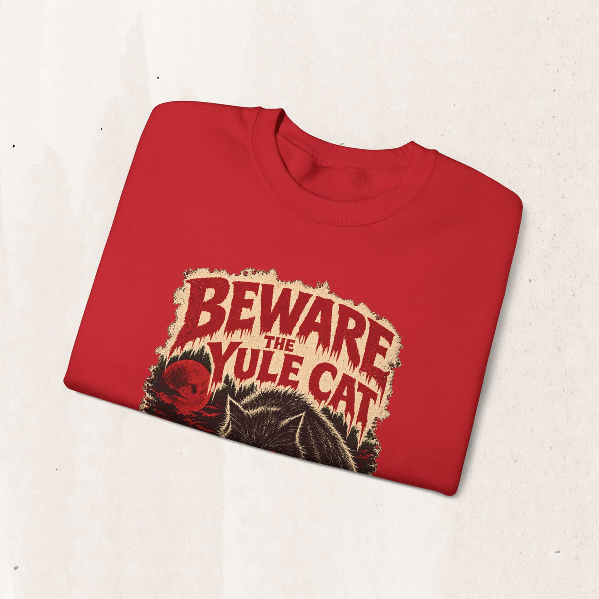 Beware the Yule Cat Horror Poster sweatshirt