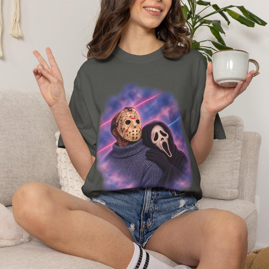 Jason Vorhees & Ghostface 80's Portrait Tee