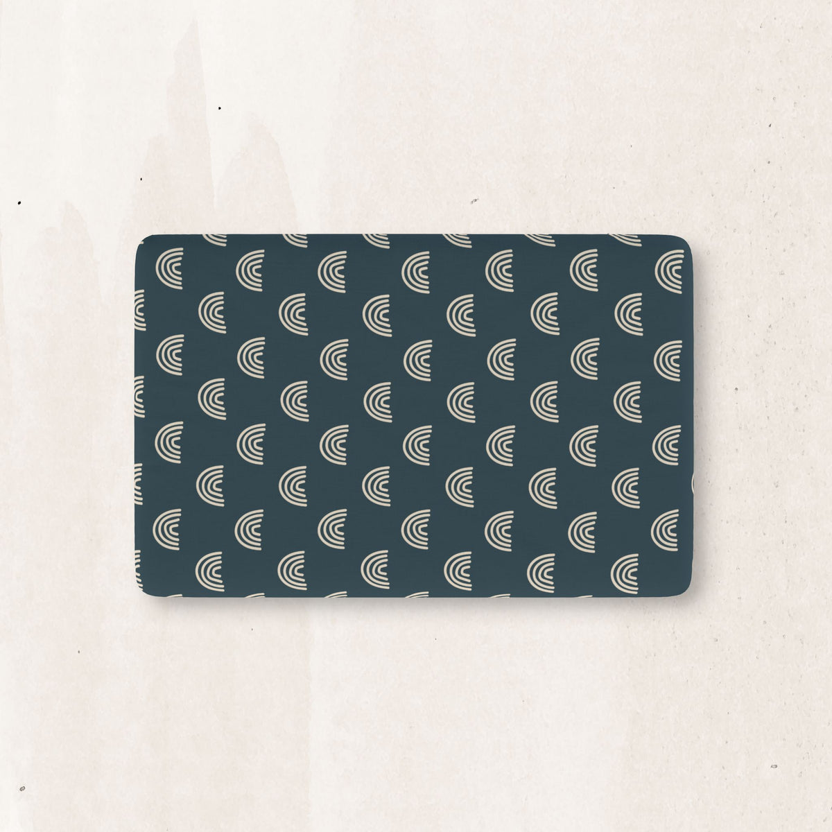 Navy Rainbow Pattern Fitted Crib Sheet