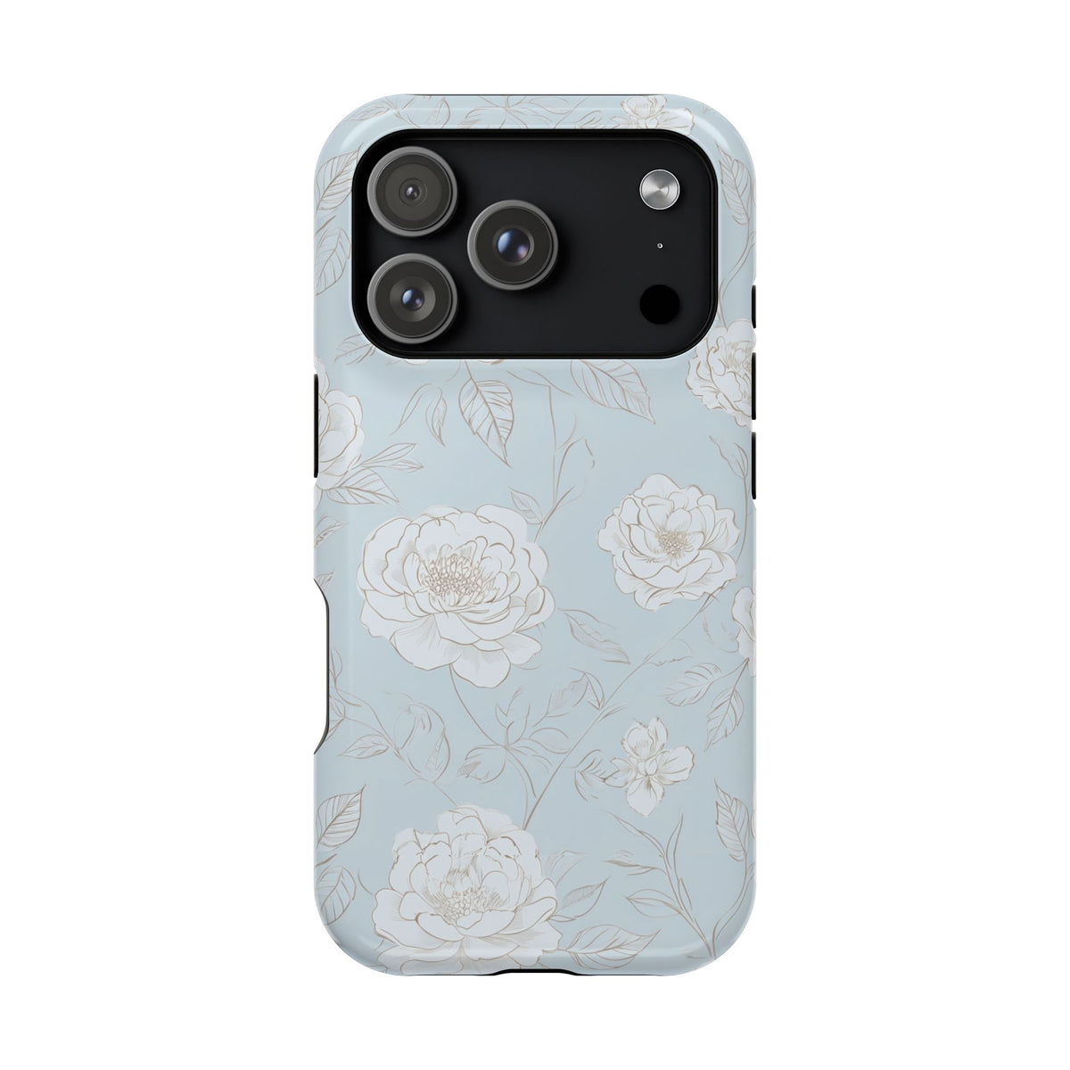 Blue Floral Magnetic Phone Case, alternate view