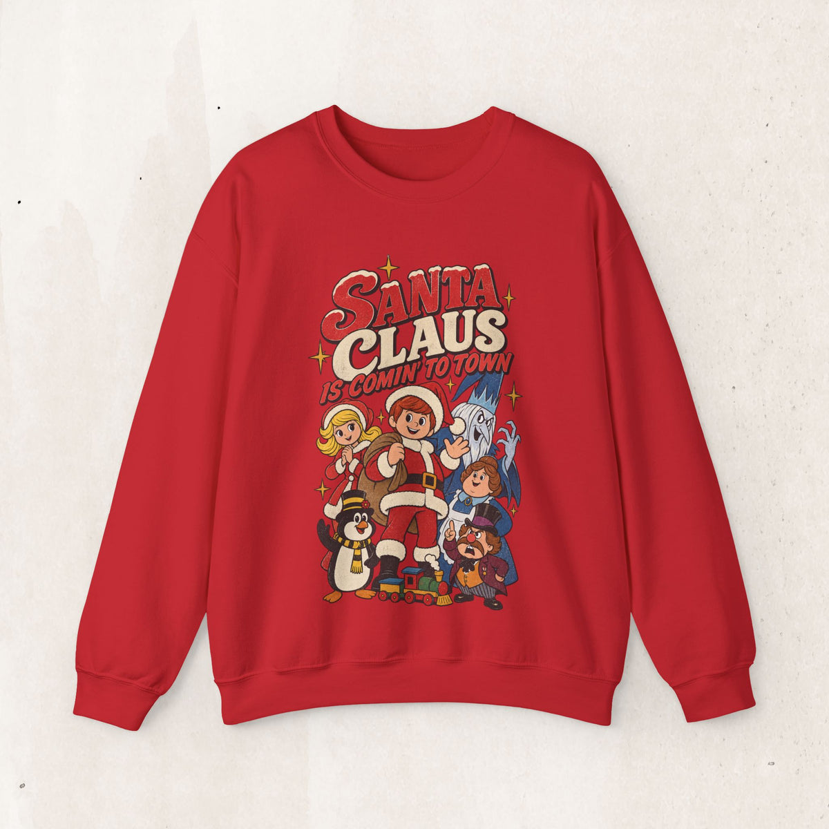 Santa Claus Is Comin' to Town Christmas Crewneck Sweatshirt