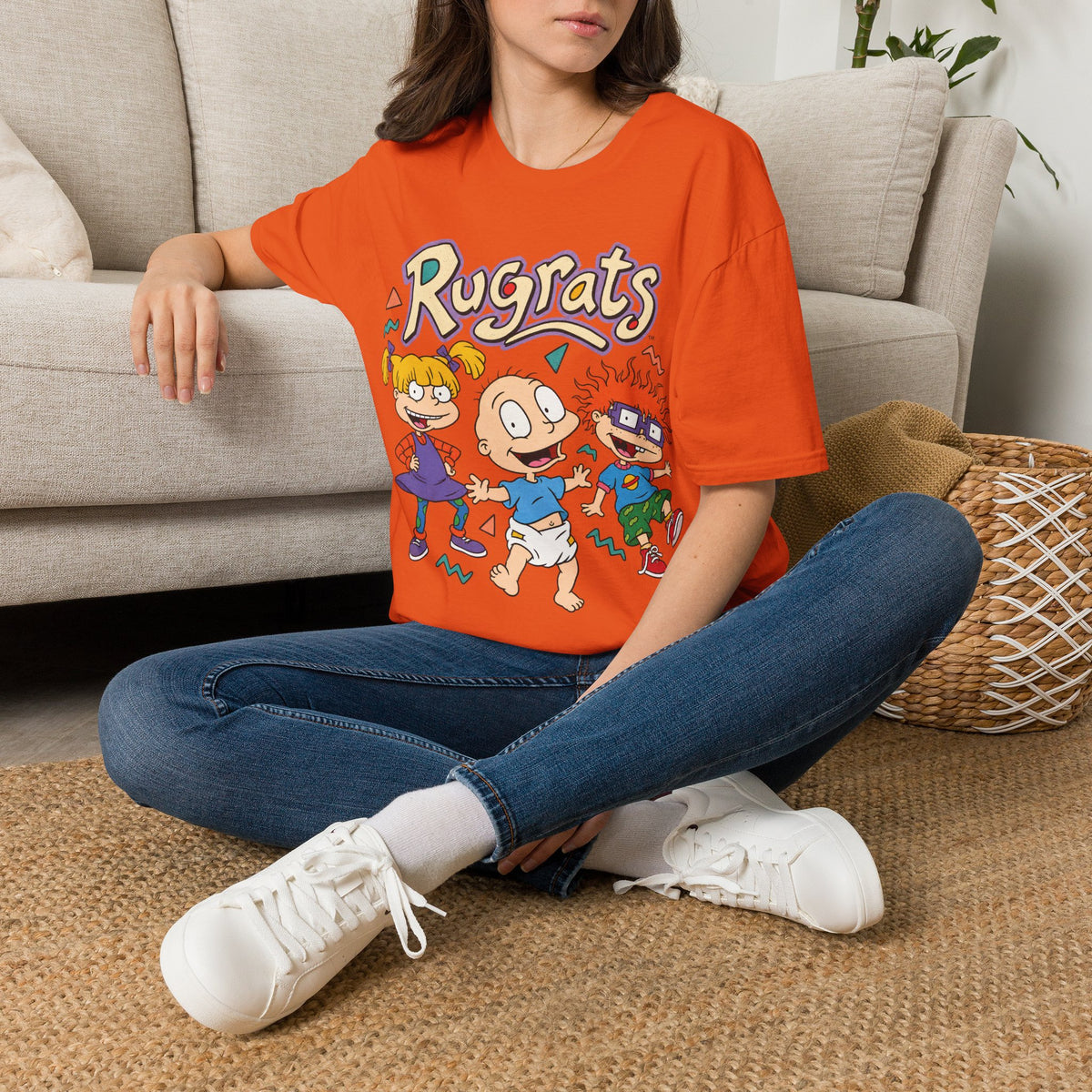 Rugrats Graphic Tee in Orange, alternate view