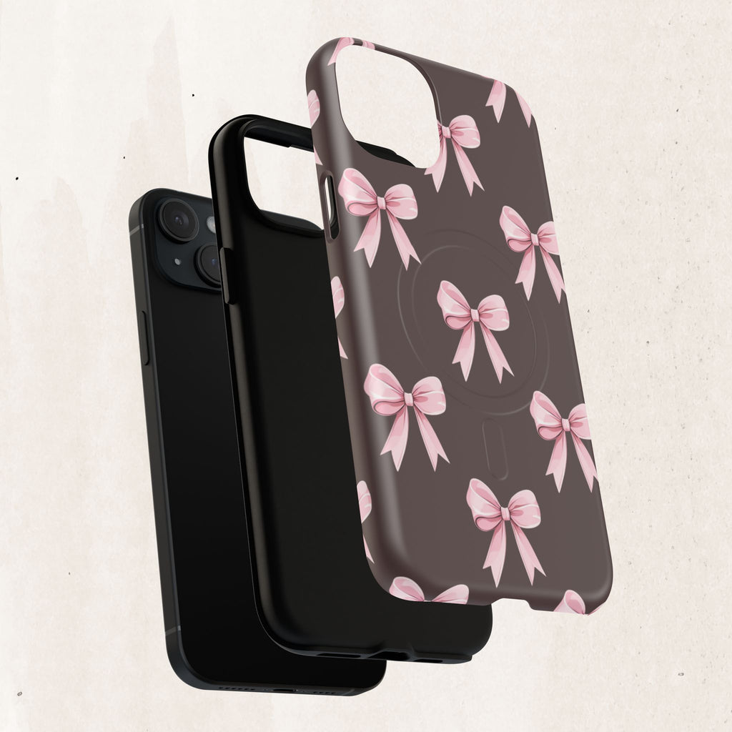 Pink Ribbon Bow Tough Magnetic Phone Case