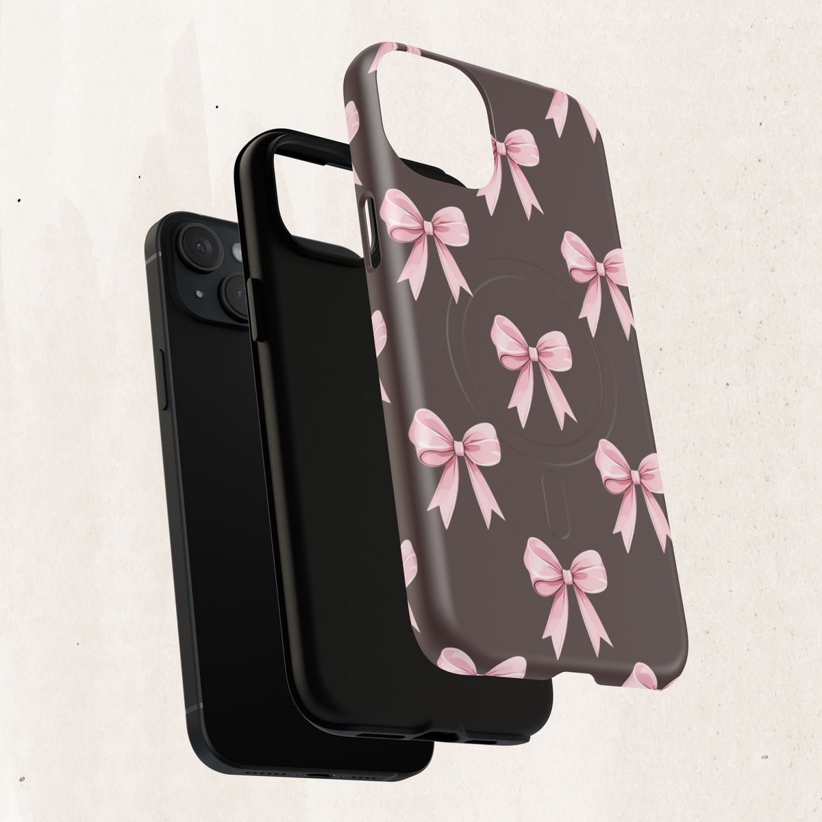 Pink Ribbon Bow Tough Magnetic Phone Case