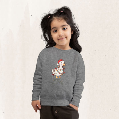 Santa Hat Duck "Merry Christmas" Toddler Sweatshirt