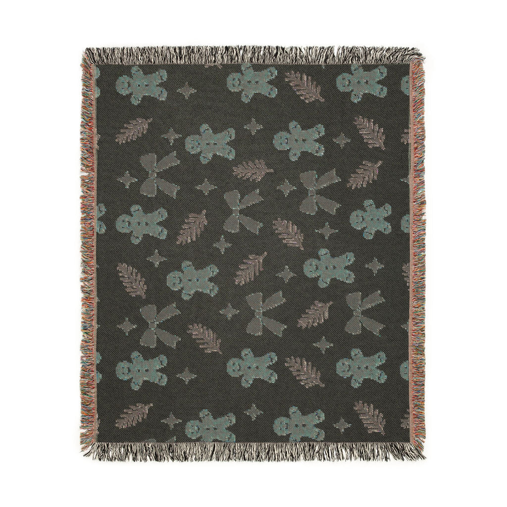 Gingerbread Holiday Woven Blanket Printify