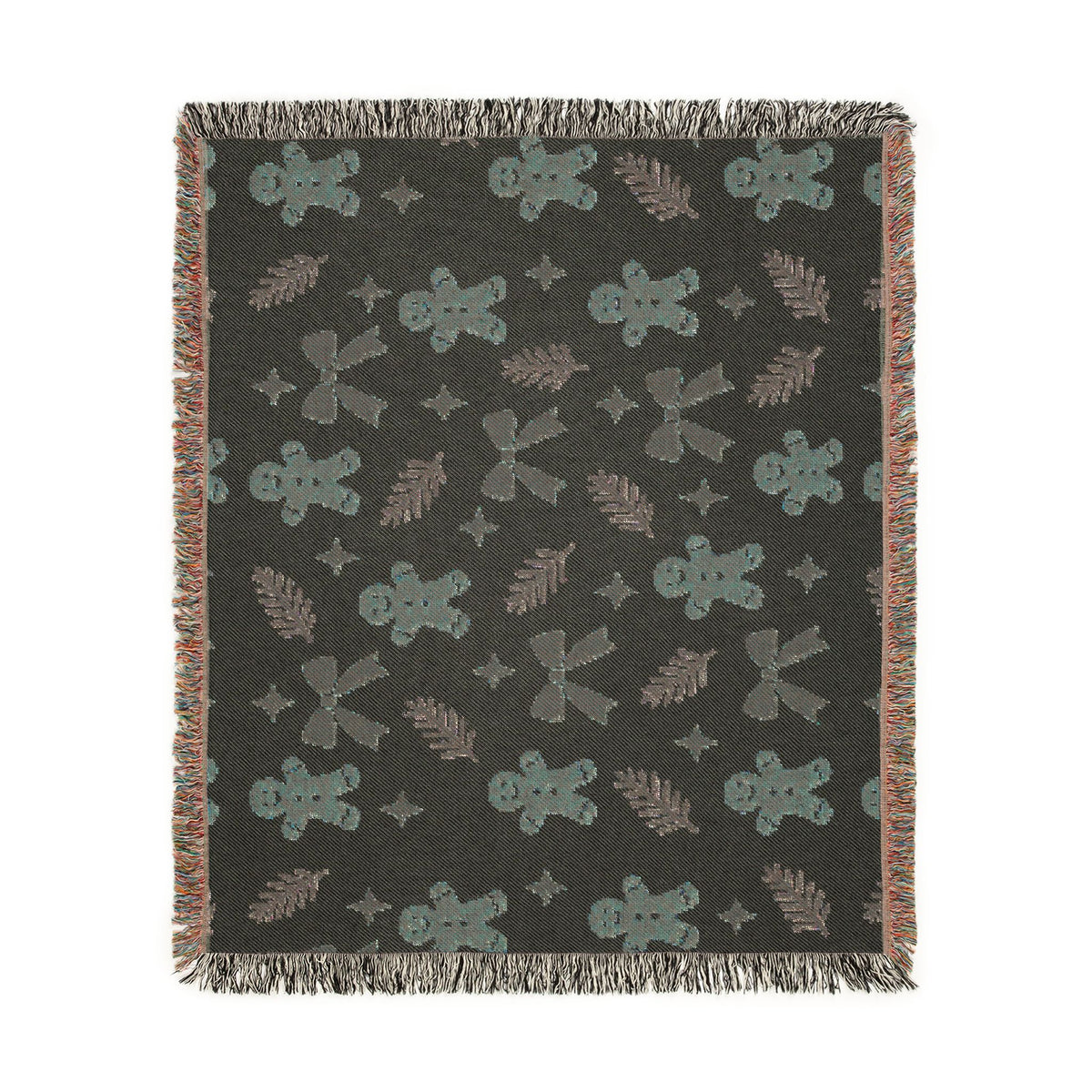 Gingerbread Holiday Woven Blanket Printify