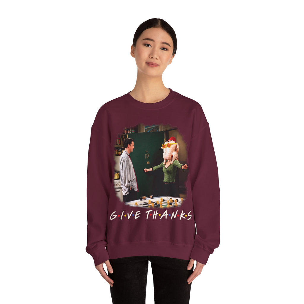 Give Thanks FRIENDS Thanksgiving Sweatshirt Printify