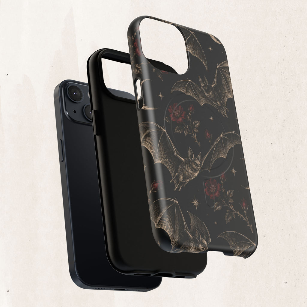 Gothic Bat & Moon Tough Magnetic Phone Case