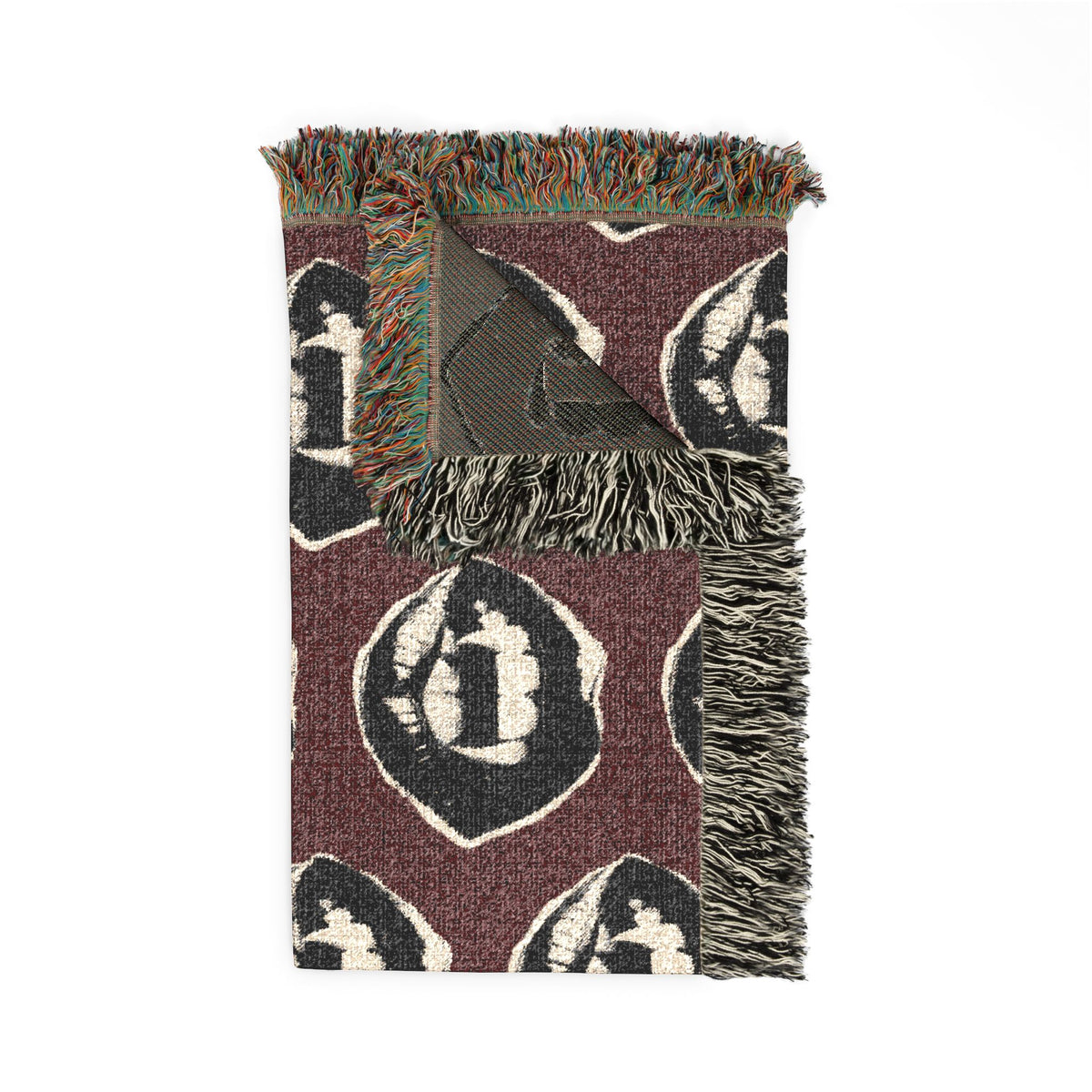 Vampire Fangs Woven Blanket Printify