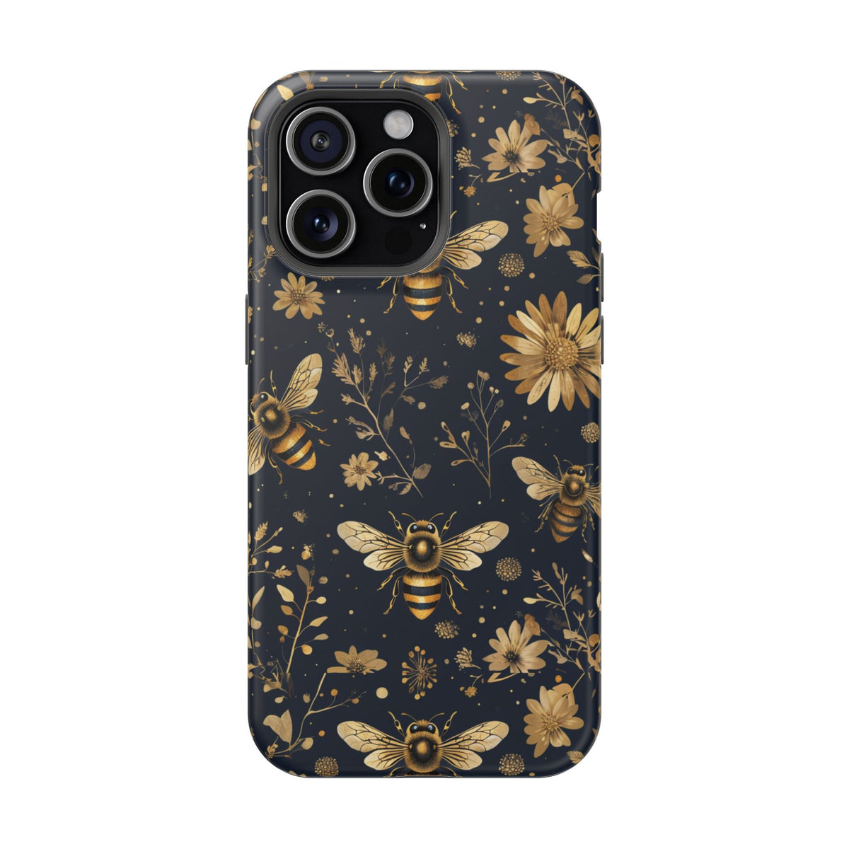 Gold Bees & Daisies Magnetic Tough Case, alternate view