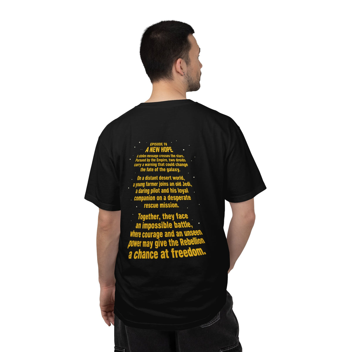 Star Wars A New Hope Quote Graphic Tee in Black, alternate view