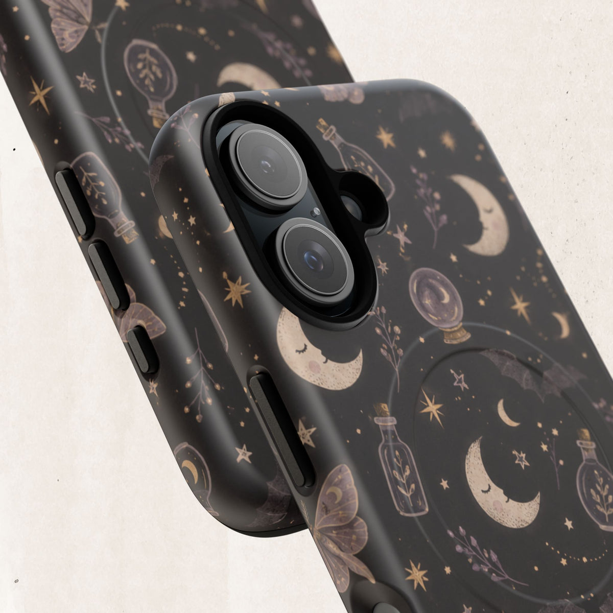Moon & Moth Magnetic Phone Case — Celestial Protective Tough Case