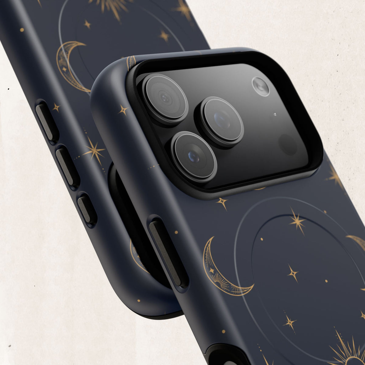 Magnetic Phone Case — Celestial Moon & Stars Tough Protective Cover