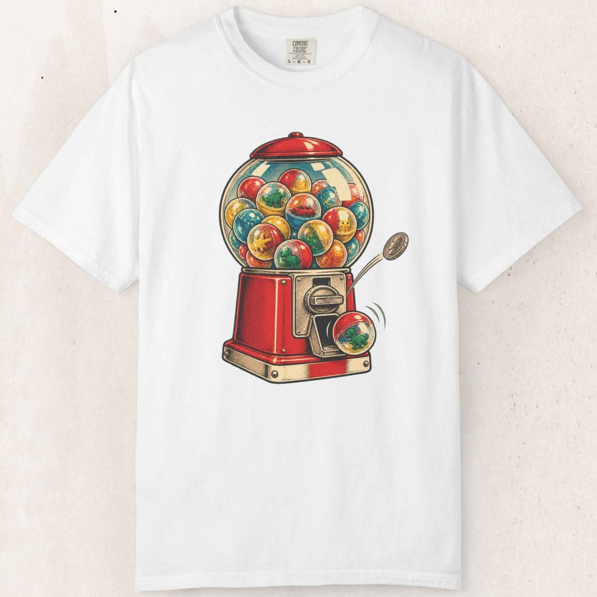 Gumball Machine Graphic Tee – White