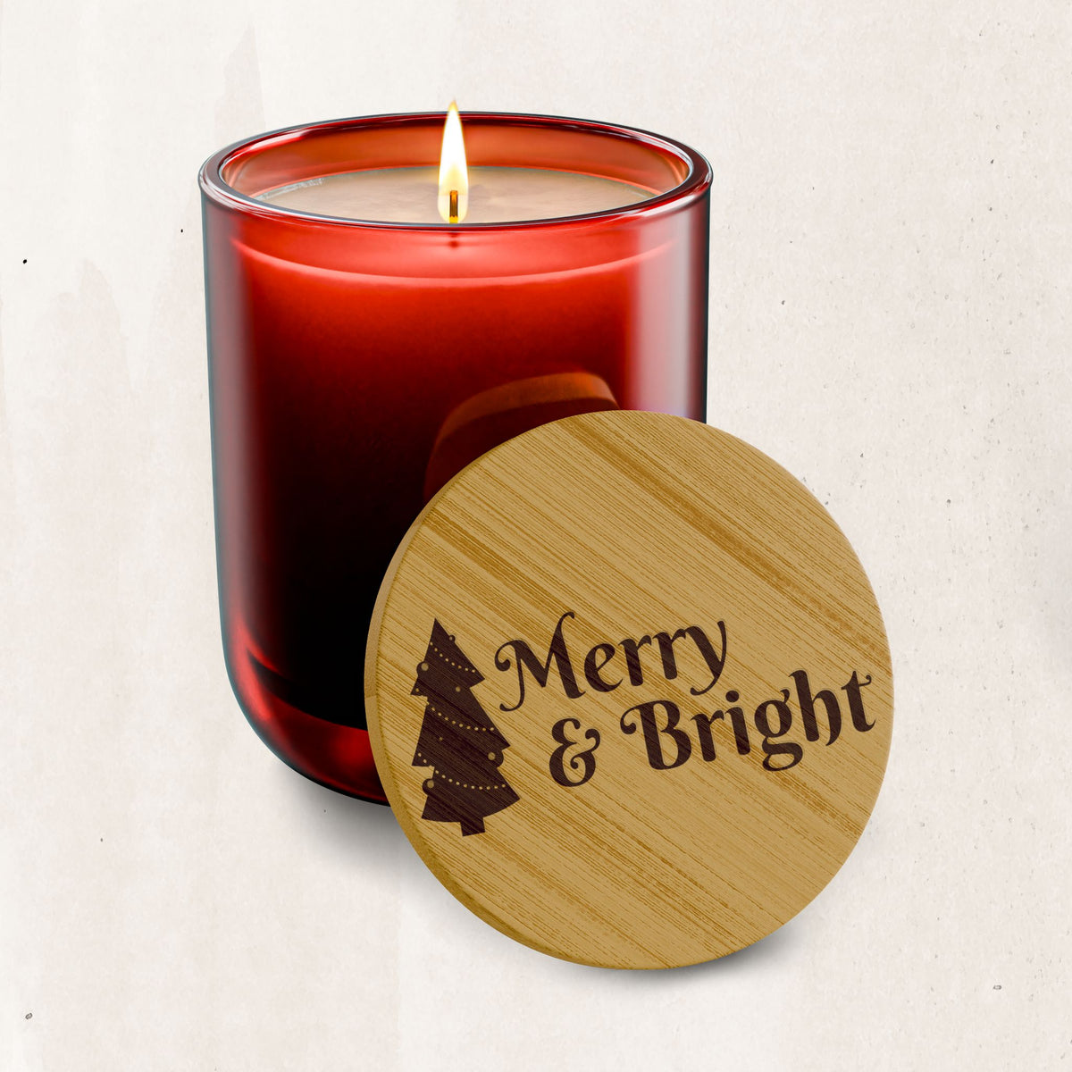 Merry & Bright Engraved Soy Candle (14 oz)
