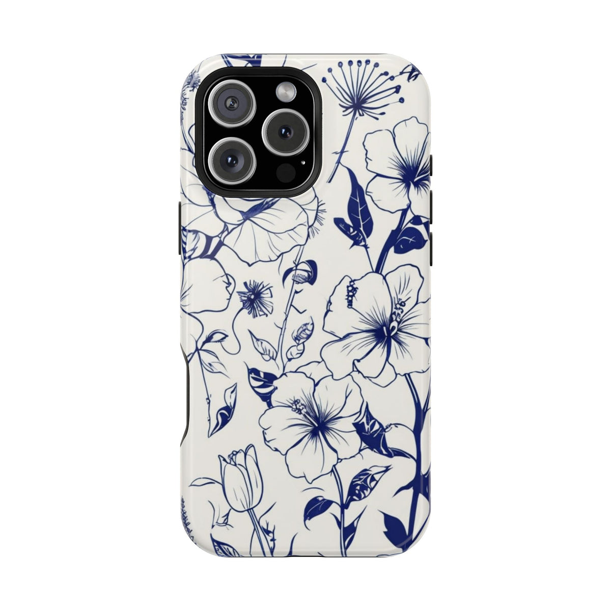 Floral Sketch Magnetic Phone Case, alternate view