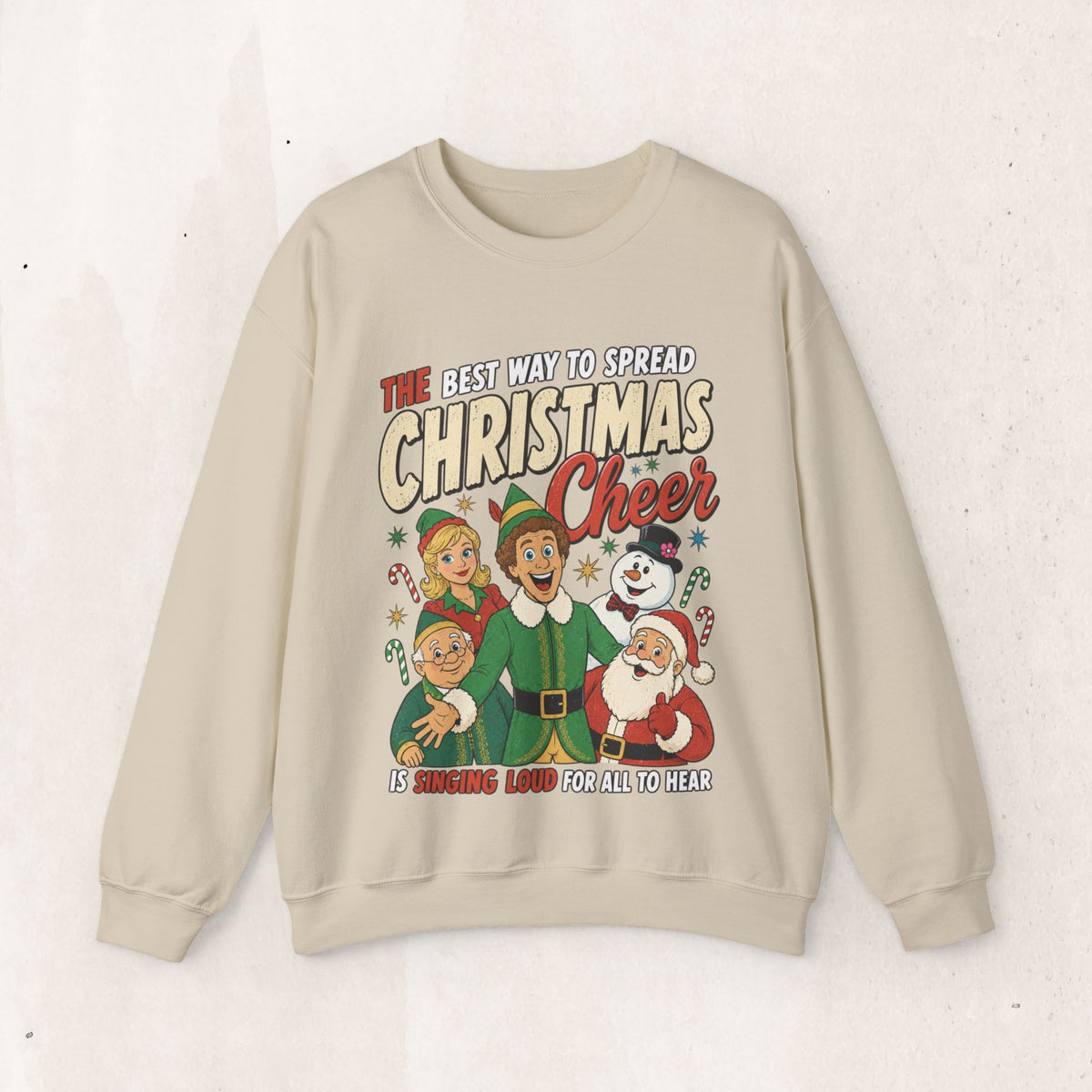 Elf "The Best Way to Spread Christmas Cheer" Christmas Crewneck Sweatshirt