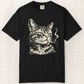 Smoking Cat Graphic Tee – Black