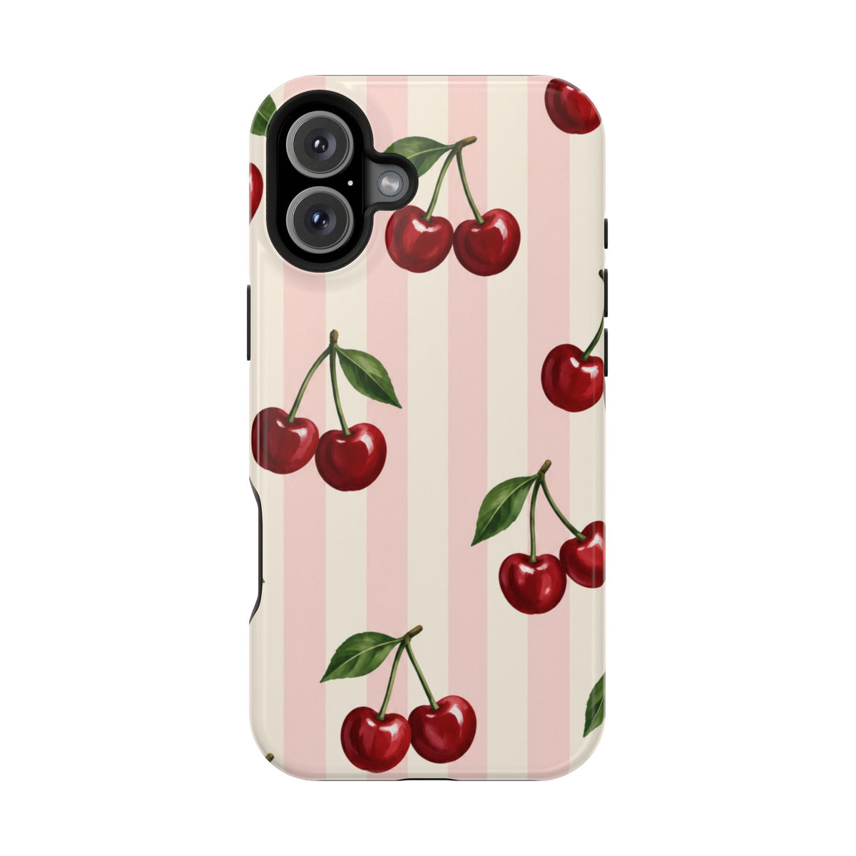 Cherry Stripe Magnetic Phone Case, alternate view